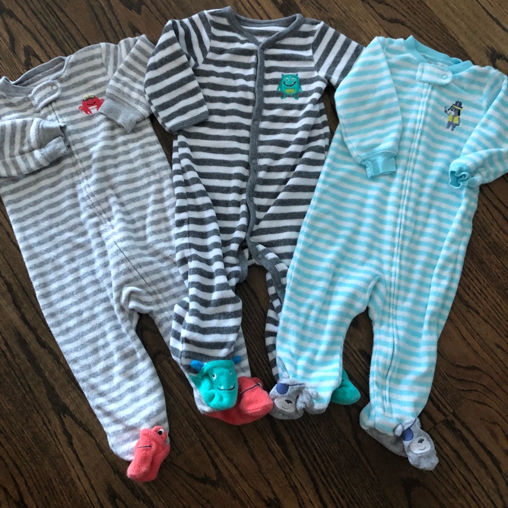 9 Months Fleece Footie Pajamas